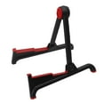 thumbnail image 3 of Yinanstore Foldable Guitar Stand Stringed Instrument Rack Rubber Feet, Non Slip Portable Holder Floor Stand for Classical Guitar Ukulele black and red, 3 of 5
