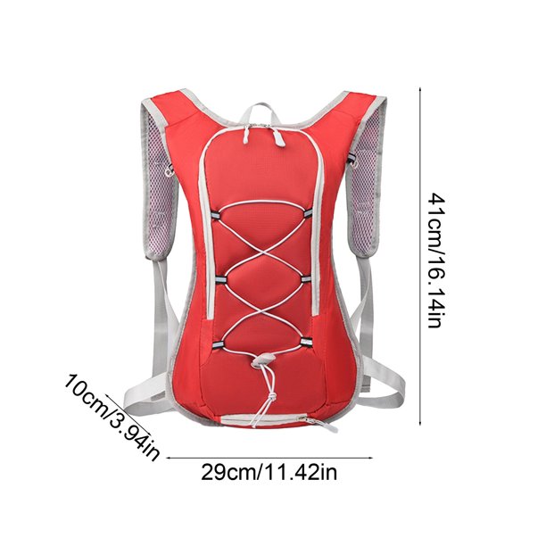 Mochila deportiva para correr o ciclismo con bolsa de agua de 2 l, de nailon y banda reflectante para exteriores.