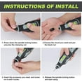 thumbnail image 6 of WORKPRO 12V Cordless Rotary Tool Kit, 5 Variable Speeds, Powerful Engraver, Sander, Polisher, 114 Easy Change Accessories, Craft Tool for Handmade and DIY, 6 of 7