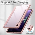 thumbnail image 4 of JETech Case for Samsung Galaxy Tab S10 FE / S9 FE 10.9-Inch with S Pen Holder, Clear Transparent Hard PC Back, Protective Tri-Fold Stand Tablet Cover, Auto Wake/Sleep (Rose Gold), 4 of 6