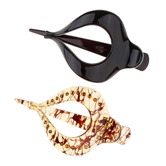 2 Pinzas para El cabellero Hugo pinza de pelo de acrílico grande Accesorios para mujer