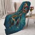 thumbnail image 4 of Throw Blanket for Couch Sofa and Bed, Owl In Blue Super Soft Plush Throw Blanket, Fuzzy Cuteness Comfy Warm Washable Flannel Blanket & Throws for All Season, 4 of 7