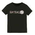 thumbnail image 1 of Boys Girls Summer Tops Tees Baseball Cartoon Print Solid Color Short Sleeved T Shirt Daily Spring Shirts For Kid 1-2 T, 1 of 4