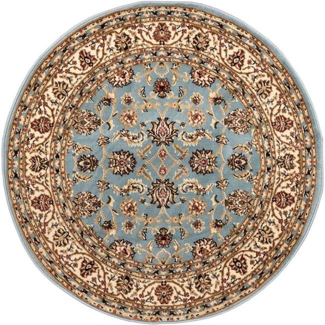 Well Woven 549364R Tapis Rond Traditionnel Sarouk&44; Bleu Clair - 3 Pi 11 Po.