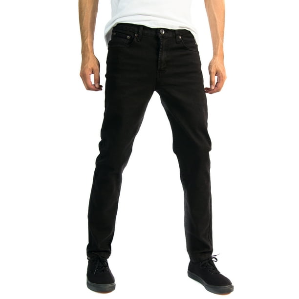 premier Lagere school dump Alta Designer Fashion Mens Slim Fit Skinny Denim Jeans - Black - Size 34 -  Walmart.com
