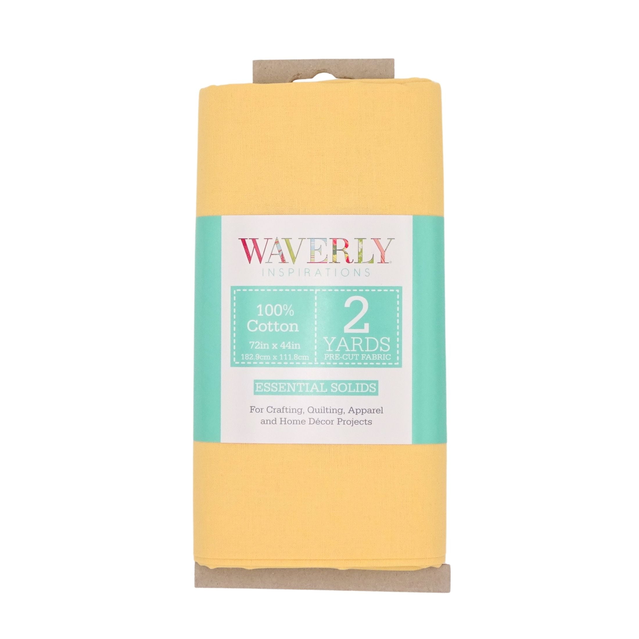 (2 pack) Waverly Inspirations 2 Yard Cut 100% Cotton Solid Fabric, Butter, 44" Wide for Quilting & Sewing