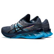 ASICS Men's NOVABLAST Pixel Noise Running Shoe, 7.5 US (Standard ), French Blue / Black