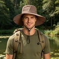 thumbnail image 6 of SAWOBUUN Men's Wide Brim Fishing Sun Hat UV Protection Bucket Cap for Beach Hiking Camping Safari Hat, 6 of 6