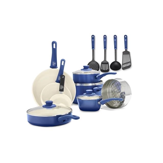 GreenLife CC002378-001 agarre suave, 16 unidades, azul marino