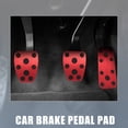 thumbnail image 2 of Coche Pie Pedal Pastillas Acelerador Gasolina Freno Embrague Pedal Cubierta Kit Rojo, 2 of 7