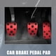 thumbnail image 2 of Coche Pie Pedal Pastillas Acelerador Gasolina Freno Embrague Pedal Cubierta Kit Rojo, 2 of 7