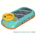Steering wheel simulation driving toy, puzzle electric desktop game
