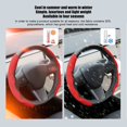 thumbnail image 3 of 38cm Breathable Suede Car Steering Wheel Cover Anti-Slip Universal, 3 of 11