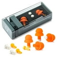 thumbnail image 1 of Bouchons d'Oreilles Antibruit Réutilisables avec Étui de Rangement pour Dormir Ronfler Nager, 1 of 7