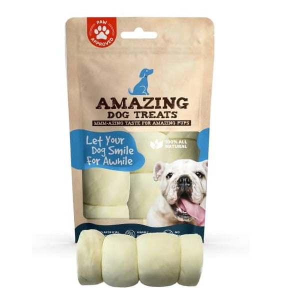 5-6" Mega Thick Beef Cheek Rolls - Safe Rawhide Alternative Dog Chew