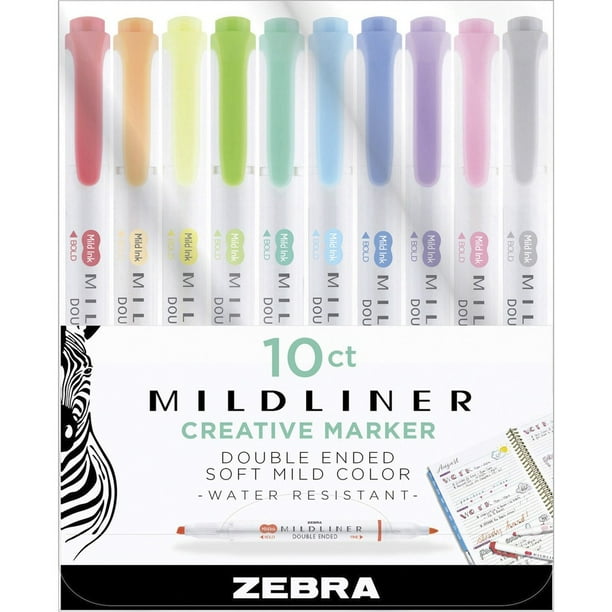 Zebra Pen MildLiner Creative Marker, 10 / Pack (Quantity)