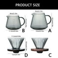 thumbnail image 3 of Coffee Filter Drip Coffee Maker Pours Over Coffee Pots with Graduated Filter Cup Glass Teapot Kitchen Drinkware Enduring, 3 of 9
