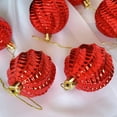 thumbnail image 5 of D-GROEE 6Pcs 6cm Christmas Ball Ornaments,Christmas Tree Decorations Hanging Balls Ornaments Set Spiral Design Holiday Bulbs Decorations for Xmas Tree, Home Party Decor, 5 of 8