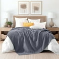 thumbnail image 3 of Elegant Comfort Cotton Waffle Blanket, Lightweight All-Season Bed Blanket,Twin Size 68x88 Inches, Gray, 3 of 5