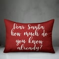 thumbnail image 2 of Creative Products Dear Santa in Red 14x20 Spun Poly Pillow, 2 of 2