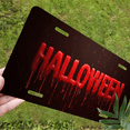 thumbnail image 5 of 1 Pcs 2D Flat License Plate Covers & Frames, Halloween For Decorative Front, Waterproof For Decoration Aluminum License Plate Covers & Frames Cover For Men Women, 12" X 6", 5 of 6