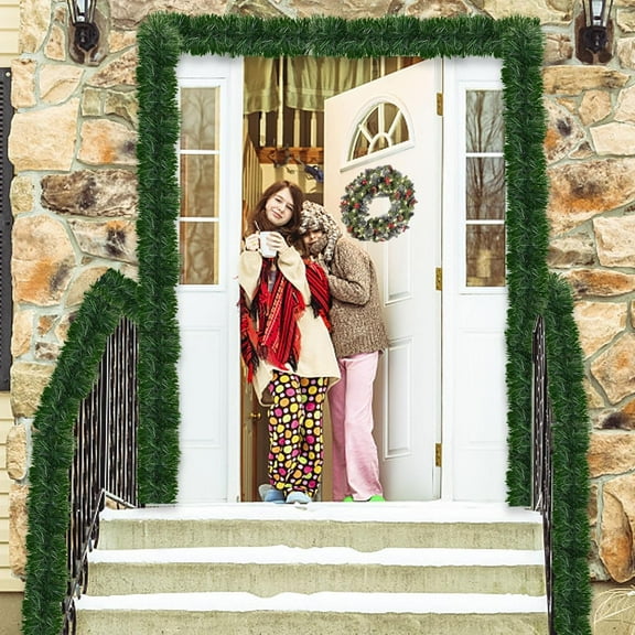 50Ft Christmas Garland, Artificial Pine Greenery Vines - Christmas Decorations for Staircase, Mantel Fireplace, Tree, Railings & Indoor Outdoor Holiday Decor