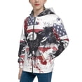 thumbnail image 2 of Kdxio American Flag Eagle Art Pattern Kids Boys Girls Zip Up Hoodie 3D Printed Hooded Sweatshirt Hoody Coat with Pocket 7-12 Y-Medium, 2 of 6
