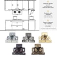 thumbnail image 4 of Scienceny Bayonetas de puerta de armario anticuadas para cerraduras de acero inoxidable de tacto Vintage herrajes para muebles cuentas Herramientas y ferretería (Galvanizado), 4 of 6
