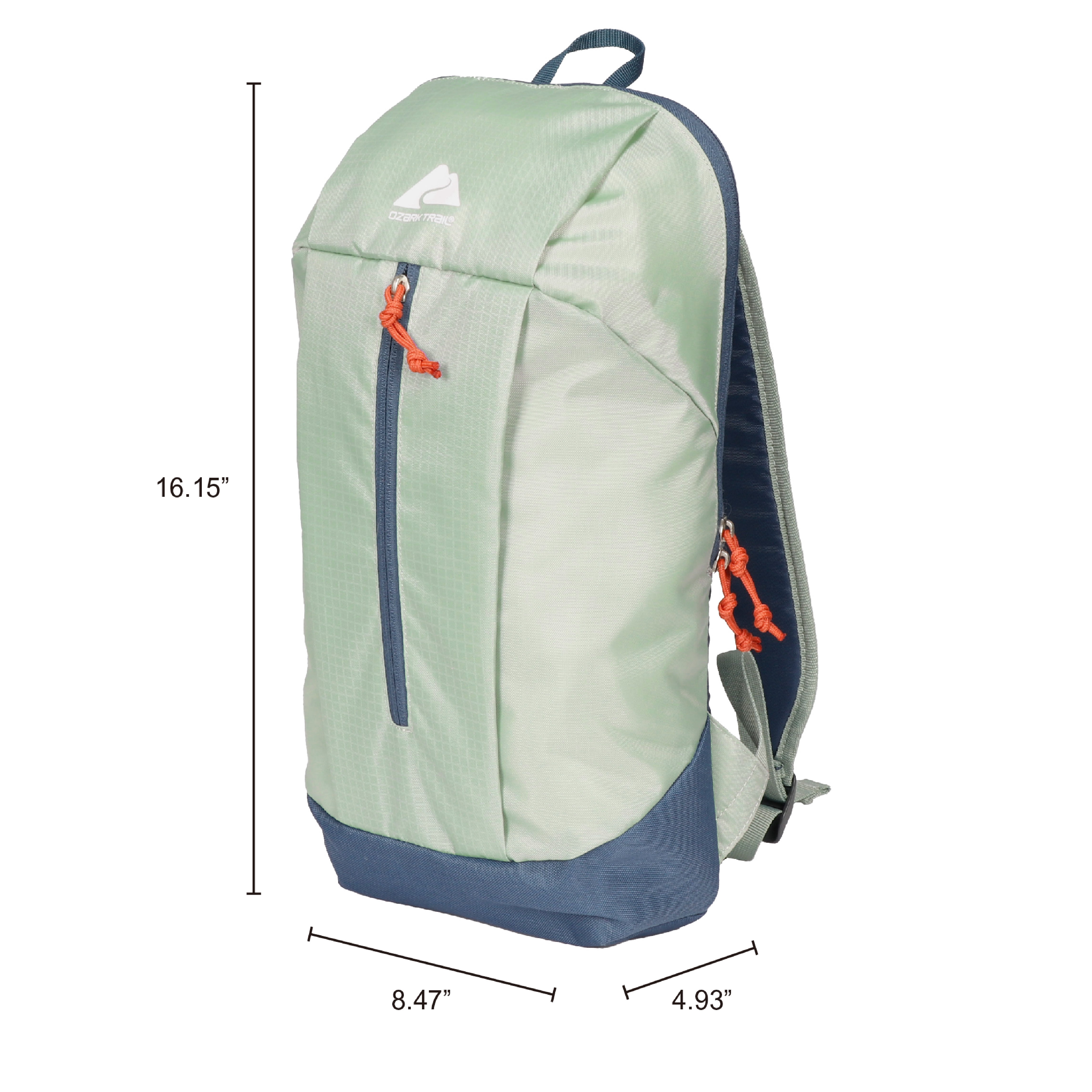 Ozark Trail 10L Daypack, Light Green, Embossed Fabric for Adults or Kids