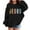 Black, variant on Girls Long Sleeve Sweatshirts Kids Casual Crewneck Loose Fit Pullover with Pockets,White,12-13 Years
