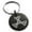 Black, variant on Stainless Steel Celtic Triquetra Interlaced Knot Engraved Small Medallion Circle Charm Keychain Keyring