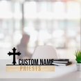 thumbnail image 2 of Handmadetneonsign Priests Metal Nameplate, Priests Desk Nameplate, Priests Desk Name Plate Decor, 2 of 5