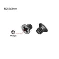 thumbnail image 2 of Uxcell M2.5 x 3mm Tornillo de fijación Phillips Galvanizado negro Paquete de 150, 2 of 5