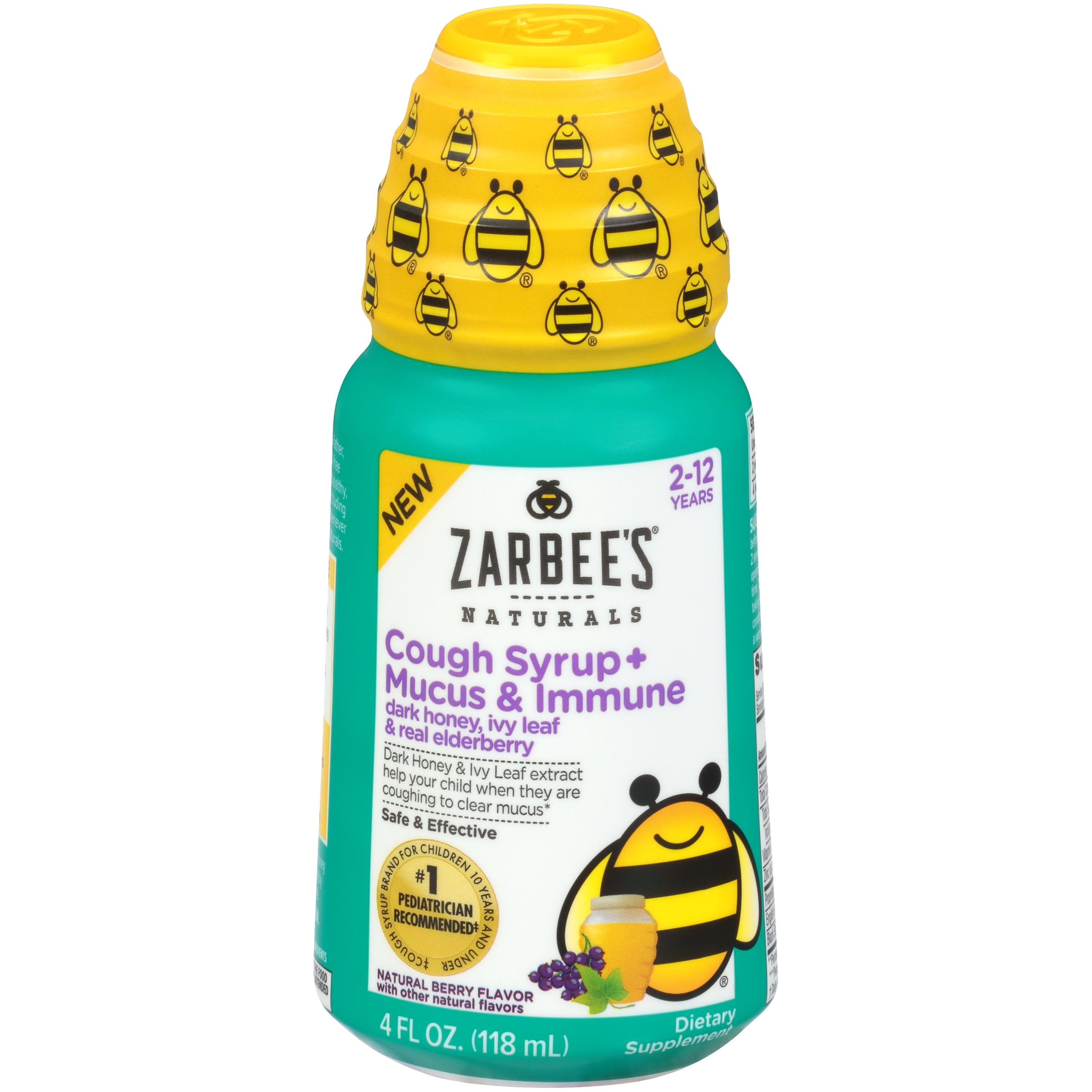Zarbee s Naturals Children s Nighttime Cough Syrup Mucus Dark Honey Ivy 