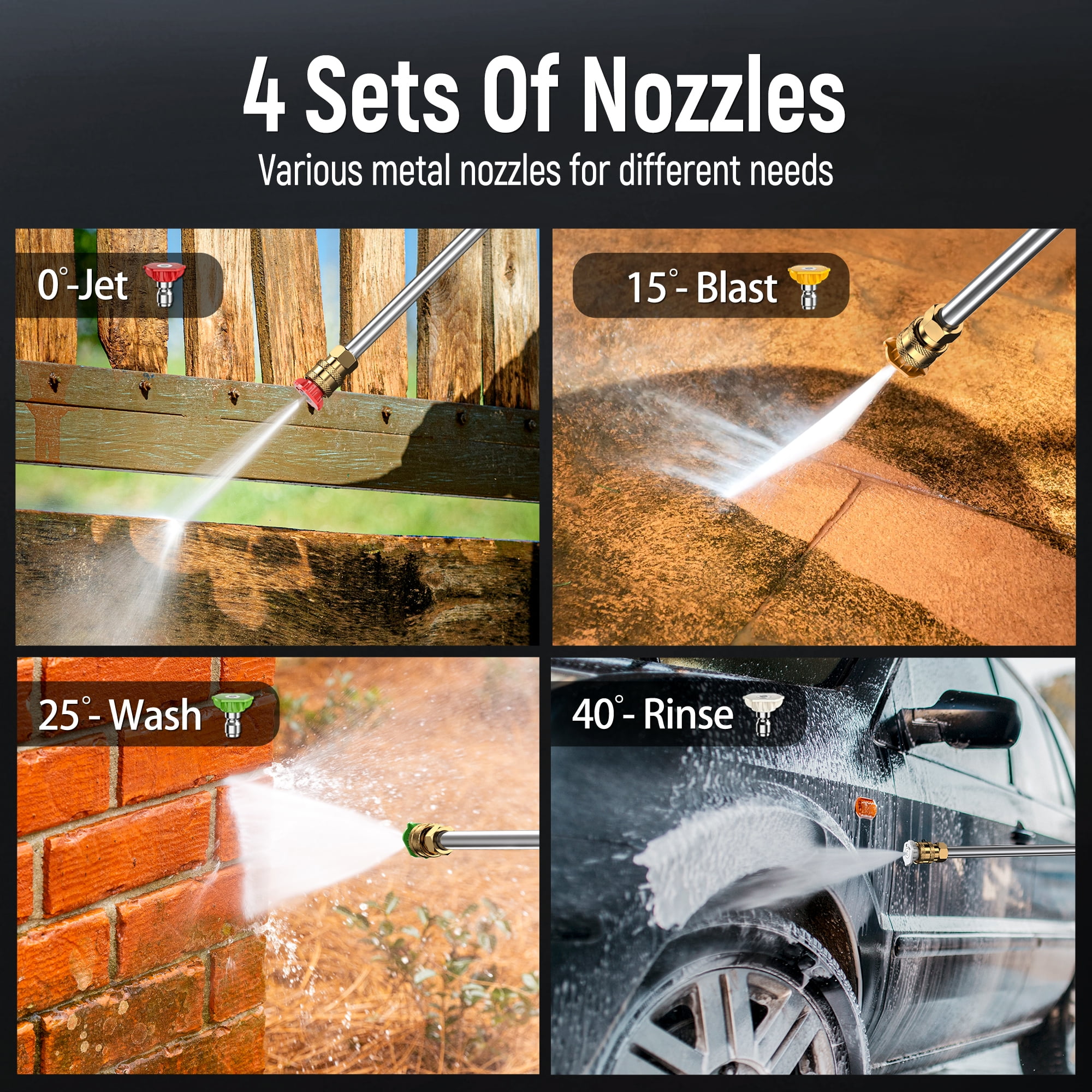 YISUFO 2500 Max PSI Electric Pressure Washer, 1700W Power Washer With 5 Nozzles, Foam Cannon, 25ft Hose, High Pressure Cleaner Wash Machine for Car Patios Garden Fences - Green