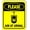Warning Sign 1, variant on Dachshund Security Sign - Beware Property Patrolled by Dachshund Aluminum Tin Sign 8X12 for Coffee Bar Decor