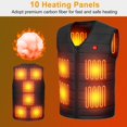 thumbnail image 4 of USB Heated Vest for Men Women, Lightweight Winter Heated Vest Coat with 10 Heating Pads, 3 Temperature Levels for Outdoor Activities, 4 of 12