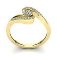 thumbnail image 3 of Genuine 0.25ctw Round Cut Diamond Ladies Bridal Flower Engagement Fancy Ring Solid 18K Rose, White or Yellow Gold G SI1, 3 of 3