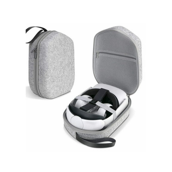 Carrying Case for Oculus Quest 2/ Elite Strap Edition, Protective Lightweight Hard Case with All in 1 Accessories Kit for VR Gaming Headset and Touch Controllers for Travel and Home Storage