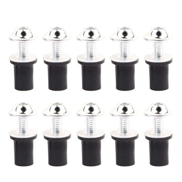 Tornillos hexagonales internos M5 para parabrisas de motocicleta Universal, 10 Uds., color plateado Jadeshay A