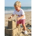 thumbnail image 5 of BemeyourBBs Toddler Baby Boy Girl Summer Clothes Baby Castle Outfit Shorts Set Vacation Beach Short Sleeve Castle Embroidery T Shirt Tops with Plaid Shorts Set Pockets, 5 of 9