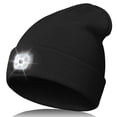 thumbnail image 2 of HEYAXA Gorro LED unisex con luz, gorro de faro recargable, regalos para Navidad, gorro de punto cálido, regalos para el día de San Valentín para hombres, adultos, adolescentes, mujeres, papá, él (negr, 2 of 5