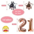 thumbnail image 3 of 21st Birthday Decorations Rose Gold Party Supplies for her Gift Finally 21 sash Garland Happy Birthday Balloon foil Curtain Backdrop Props Cake Topper &Confetti Ballon 21st Bday, 3 of 4