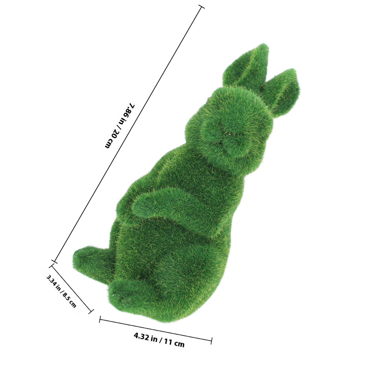 OUNONA Realistic Moss Bunny Figurine with Resin Flocking, Perfect Garden, Yard, Indoor & Outdoor Decorative Display