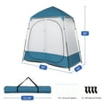 thumbnail image 5 of IVV 2 Room Pop Up Shower Privacy Tent Dressing Room Sun Shelter for Outdoor Camp Toilet Camping Biking Fishing, Blue/White, 5 of 10