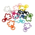 thumbnail image 1 of 6*34mm 10pcs/Lots Metal Flower Shape Hollow Keychain Split Key Ring Swivel Lobster Clasp Connector for Bag Belt Dog Mask Chains Random Color, 1 of 5