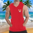 thumbnail image 2 of Taqqpue Men's Workout Hooded Tank Tops Solid Color Sleeveless Gym Hoodies Bodybuilding Muscle Cut Off T-Shirts Hawaii Beach Vacation, 2 of 7