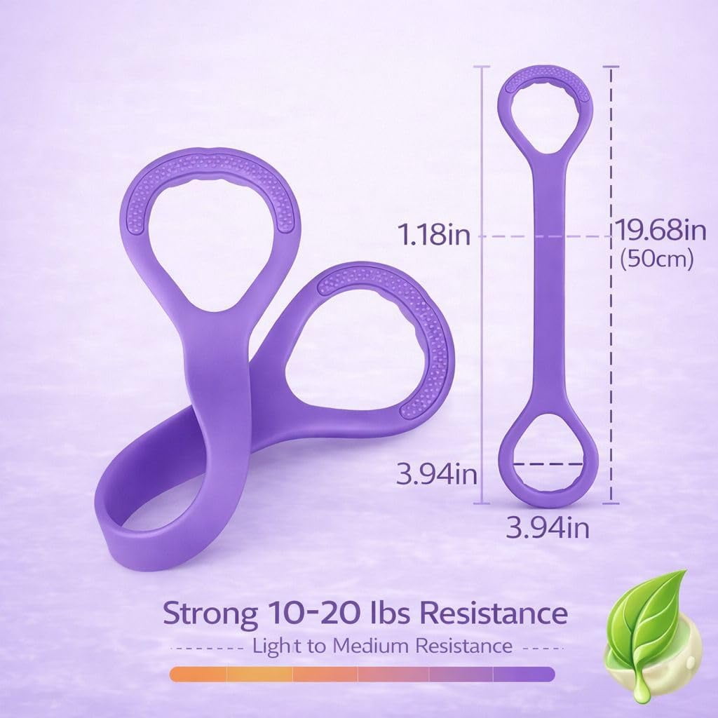 3PCS Saker Yoga Resistance Band, TPE Workout Bands for Women, Arm Back Shoulder Toner, Elastic Exercise Ropes for Home Gym Yoga Pilates Physical Therapy