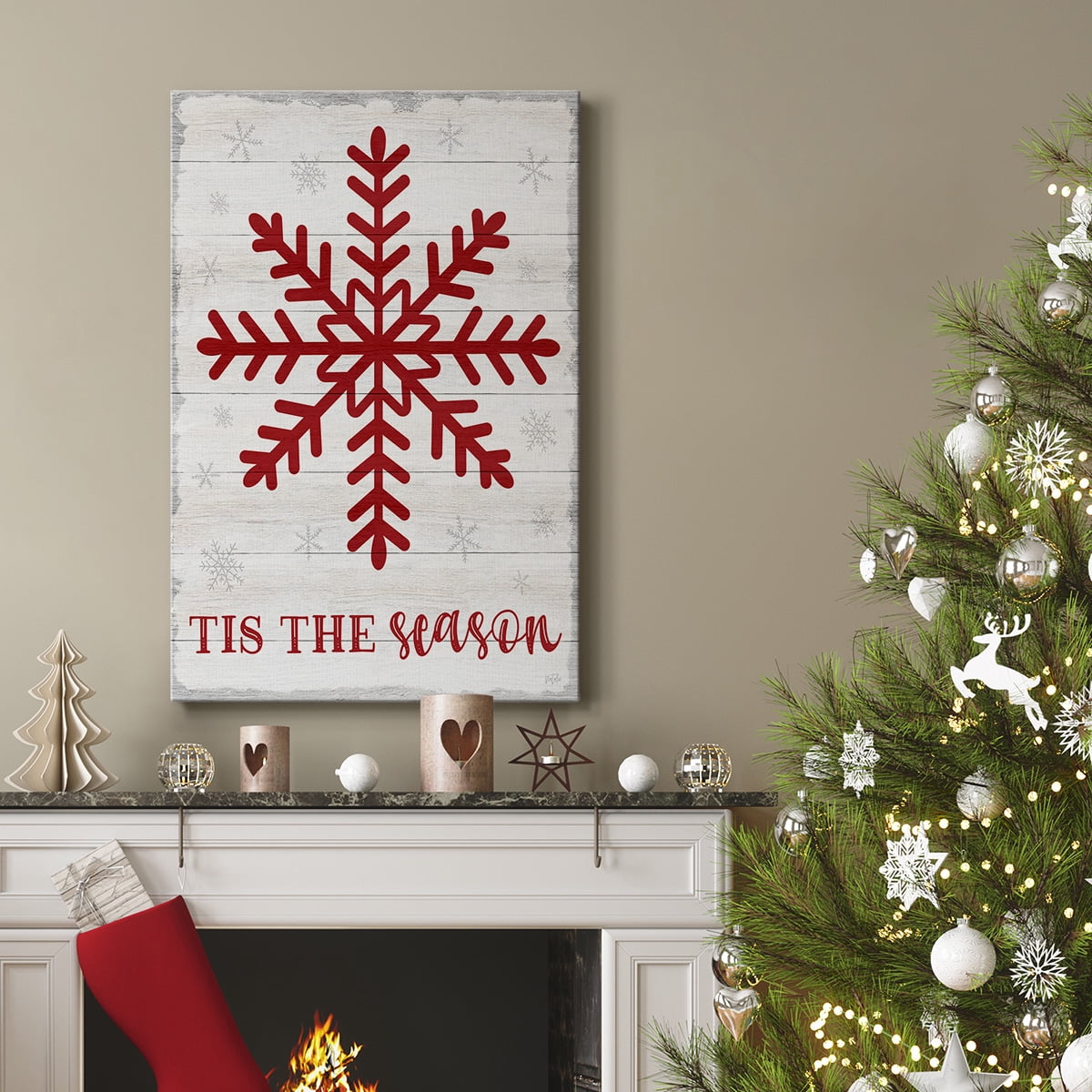 Tis the Season Snowflake- Gallery Wrapped Canvas