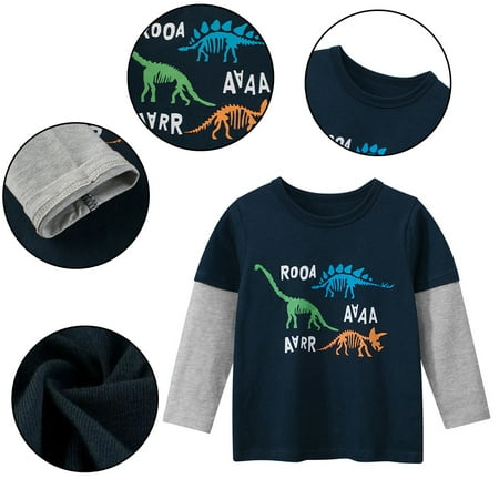 

Esaierr Kids Baby Boys T-Shirt Bottoms Sweatshirt Toddler Long Sleeves Pullover Undershirt Little Boys Fall Winter Casual Active Tees Bottoms Top Size 1-10Y